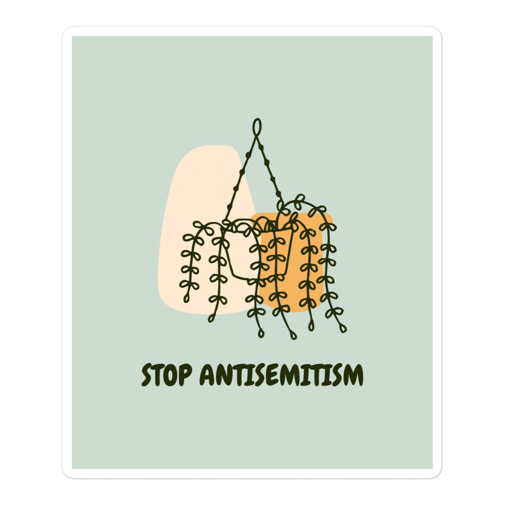 Stop Antisemitism | Plants & Flowers Edition | Kiss Cut Sticker Jouparty