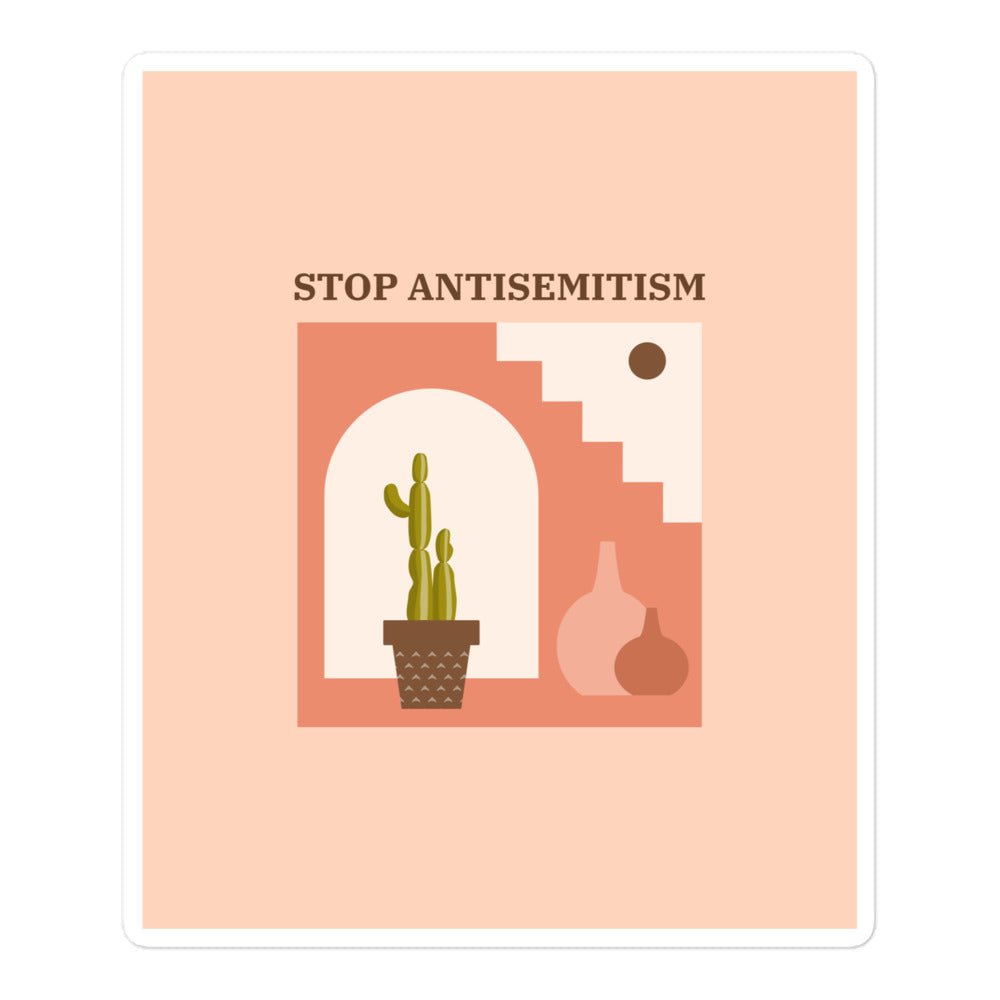 Stop Antisemitism | Plants & Flowers Edition | Kiss Cut Sticker Jouparty