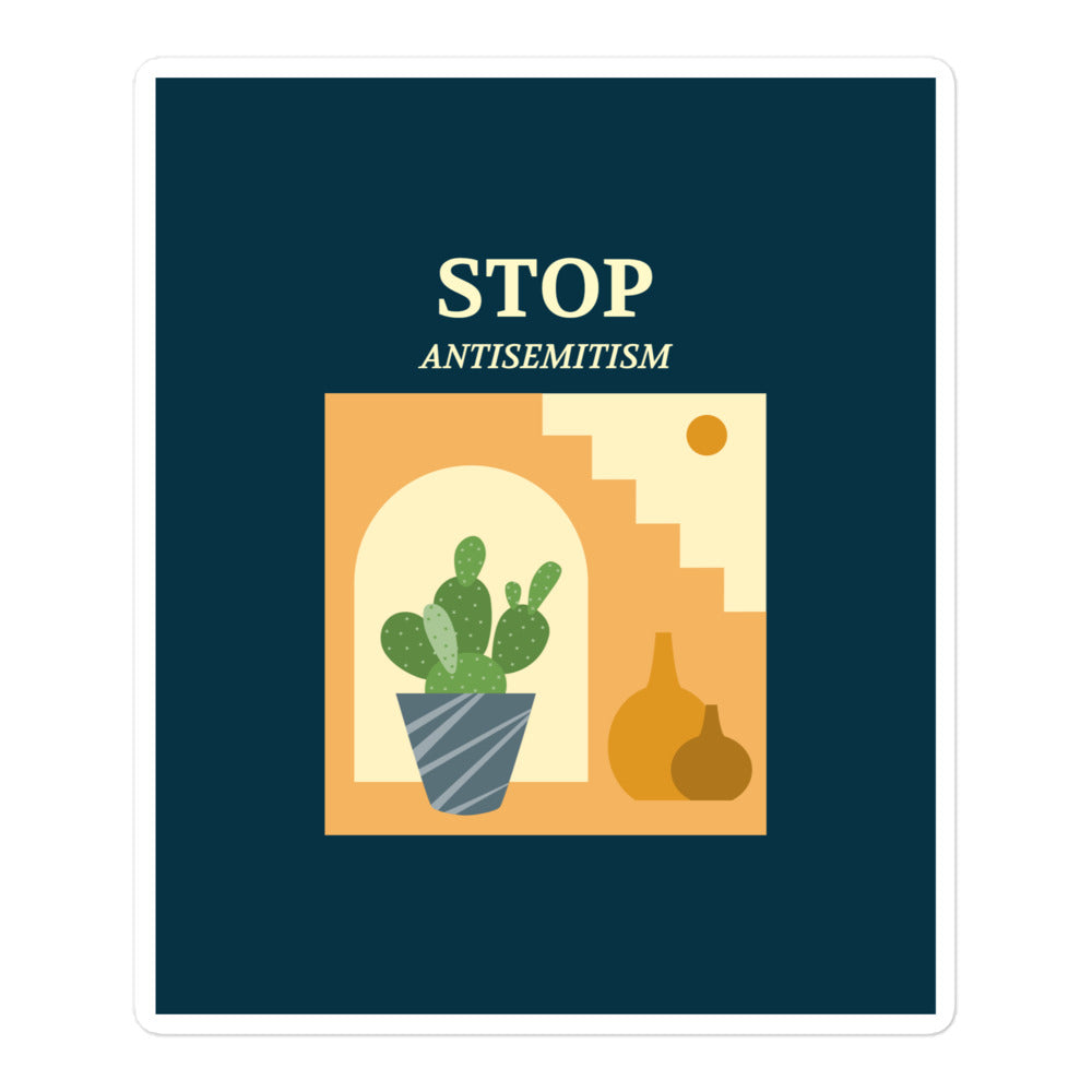 Stop Antisemitism | Plants & Flowers Edition | Kiss Cut Sticker Jouparty