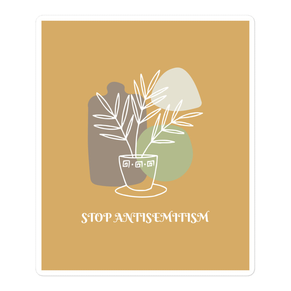 Stop Antisemitism | Plants & Flowers Edition | Kiss Cut Sticker Jouparty