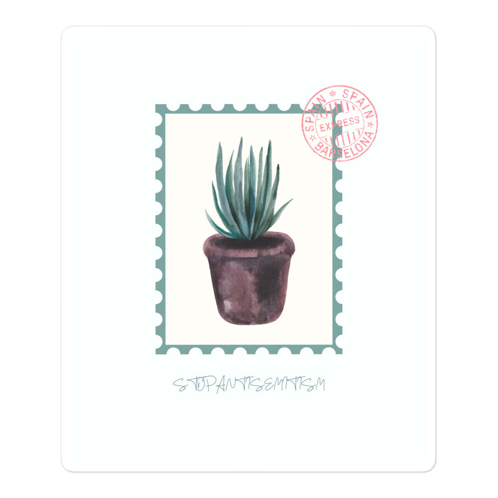 Stop Antisemitism | Plants & Flowers Edition | Kiss Cut Sticker