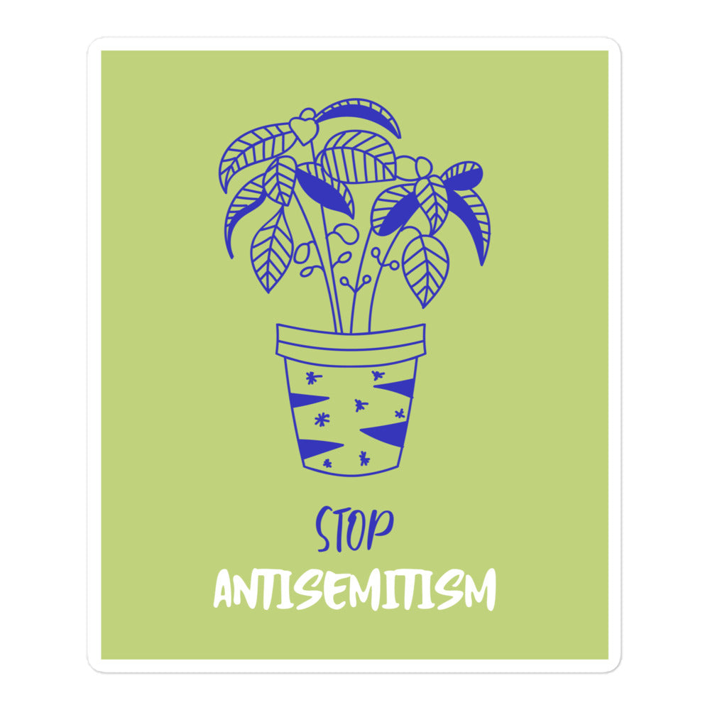 Stop Antisemitism | Plants & Flowers Edition | Kiss Cut Sticker Jouparty