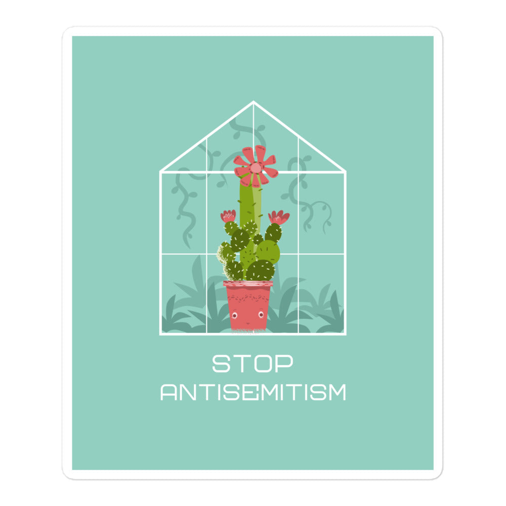 Stop Antisemitism | Plants & Flowers Edition | Kiss Cut Sticker Jouparty