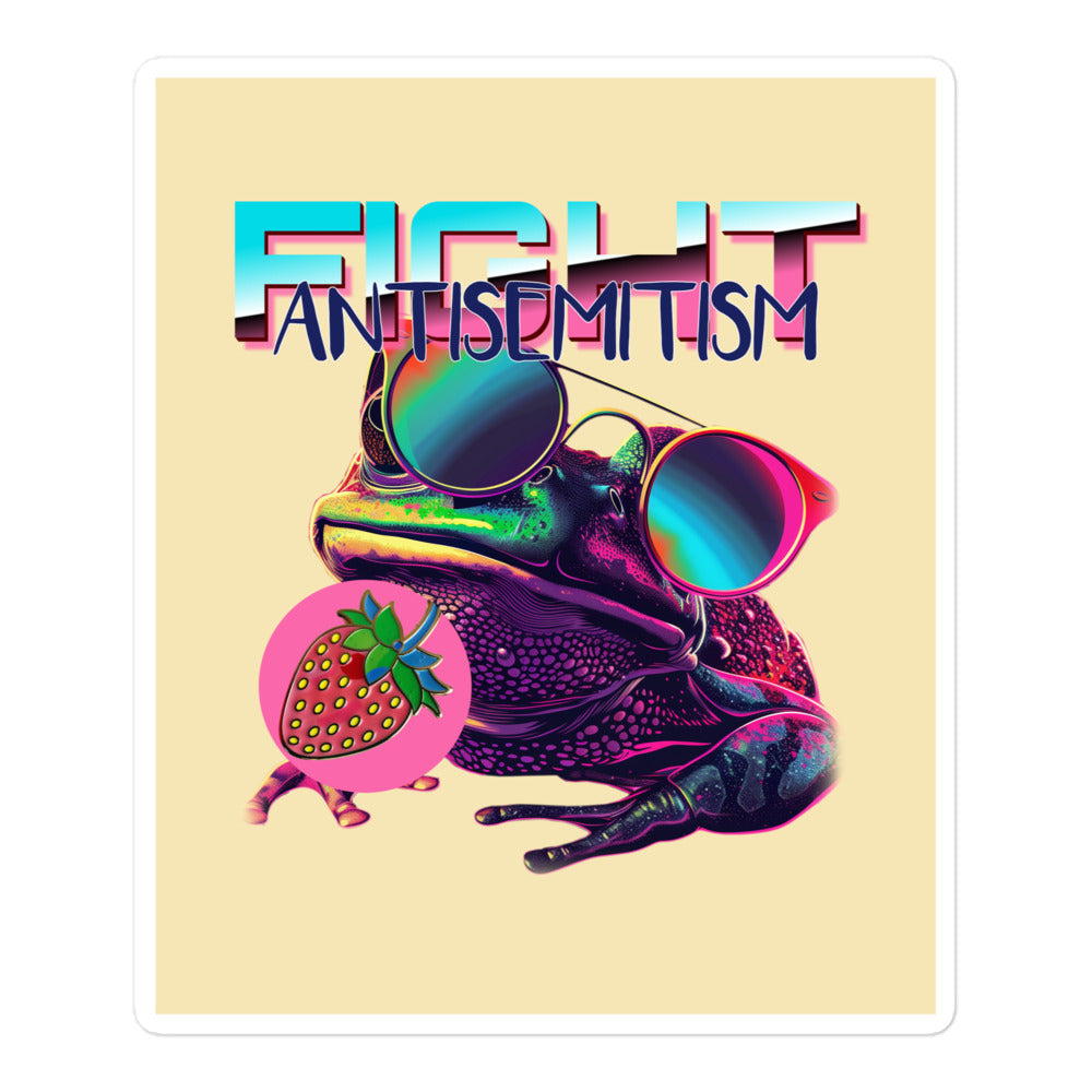 Retro Neon Animal | Fight Antisemitism | Kiss Cut Sticker