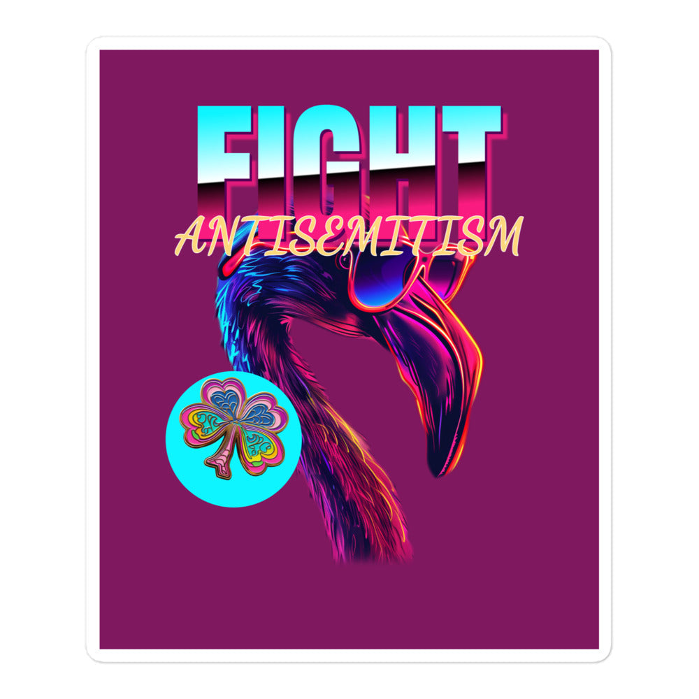 Retro Neon Animal | Fight Antisemitism | Kiss Cut Sticker Jouparty