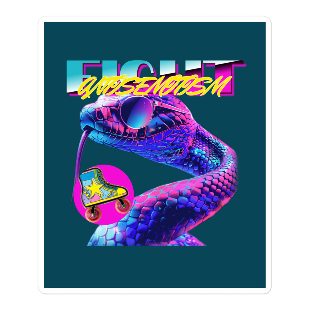 Retro Neon Animal | Fight Antisemitism | Kiss Cut Sticker Jouparty