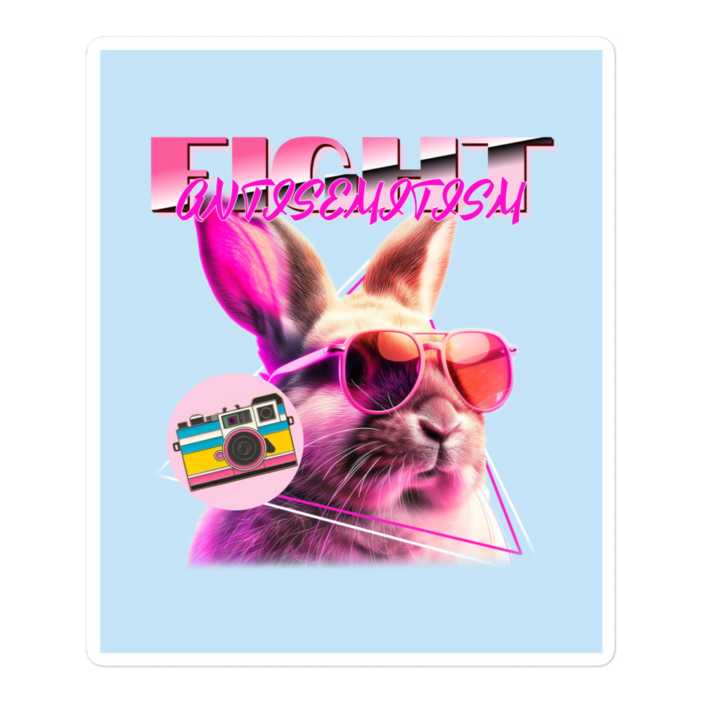 Retro Neon Animal | Fight Antisemitism | Kiss Cut Sticker Jouparty