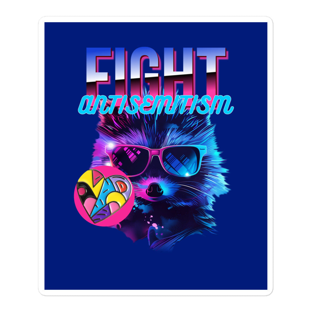 Retro Neon Animal | Fight Antisemitism | Kiss Cut Sticker Jouparty