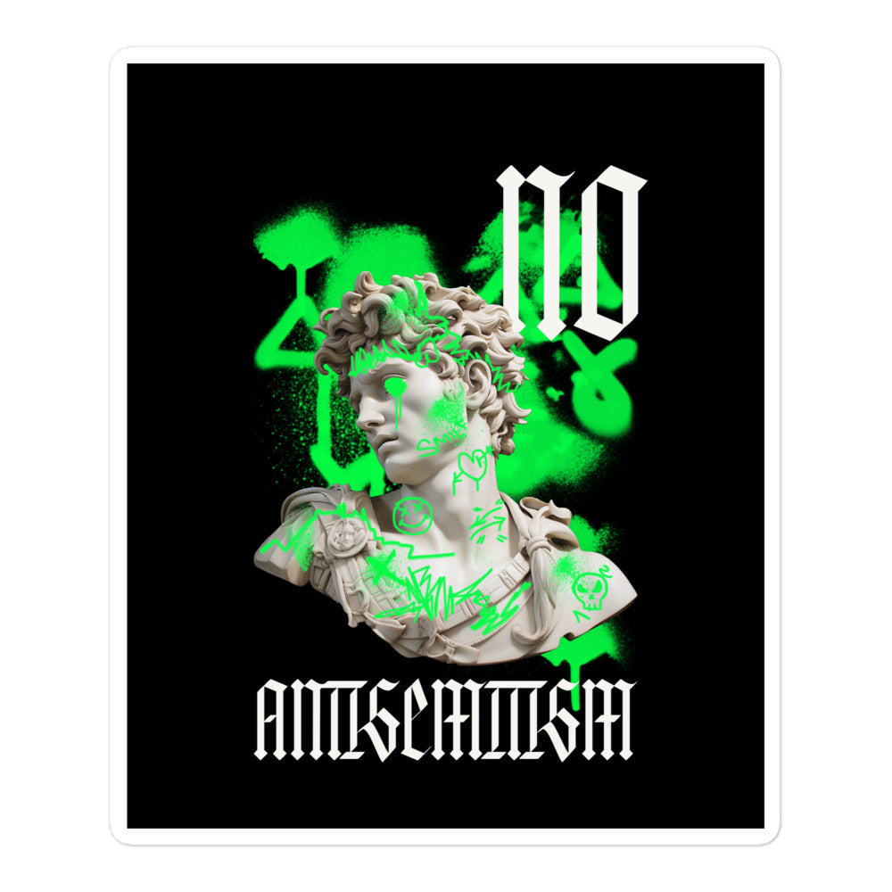 Graffiti Statue Anthem | No Antisemitism | Kiss Cut Sticker Jouparty