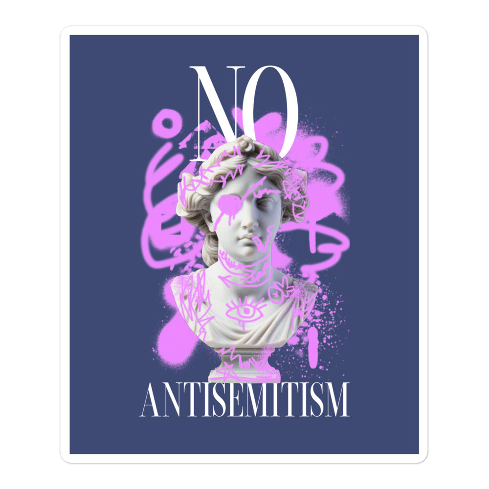 Graffiti Statue Anthem | No Antisemitism | Kiss Cut Sticker Jouparty