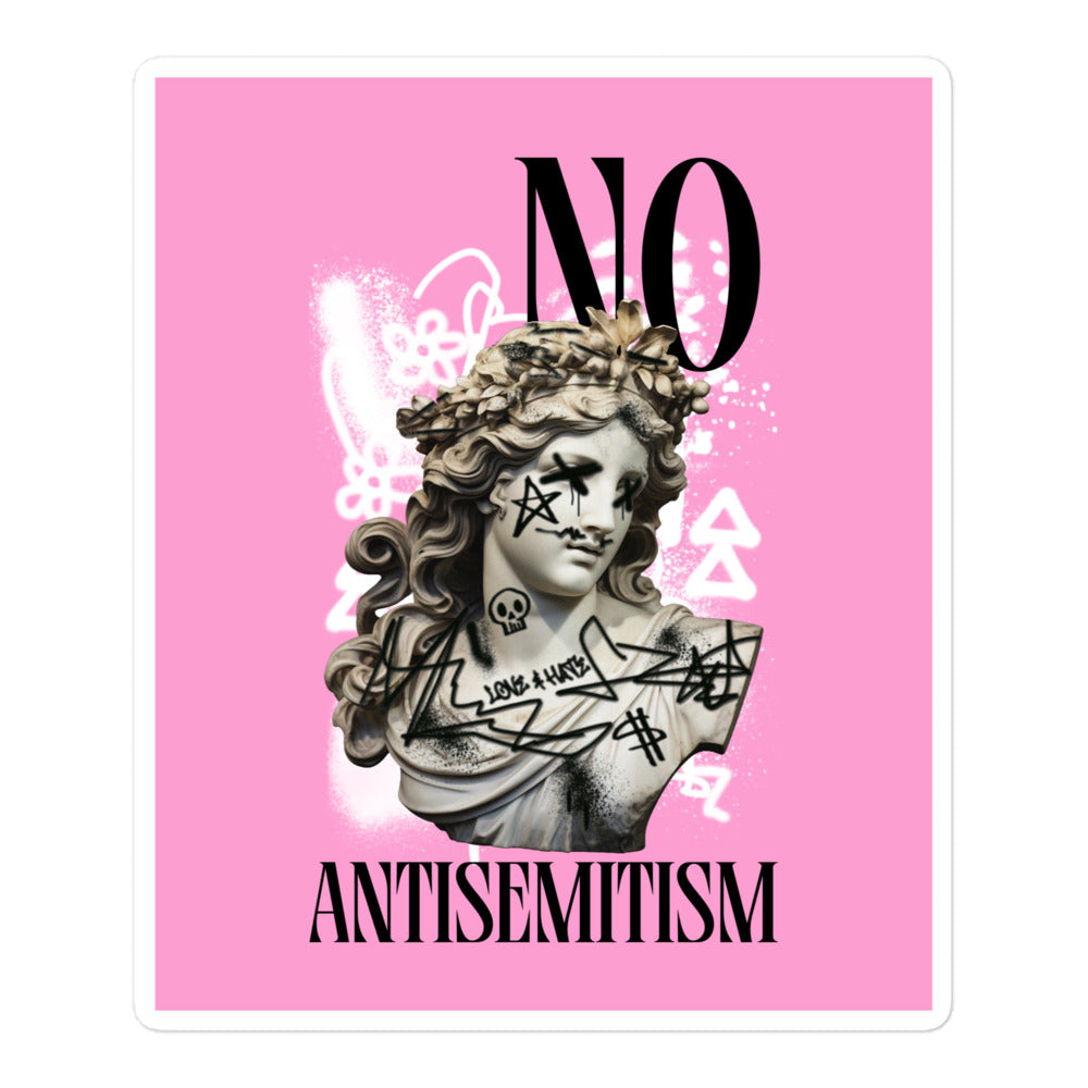 Graffiti Statue Anthem | No Antisemitism | Kiss Cut Sticker Jouparty
