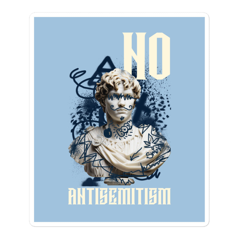 Graffiti Statue Anthem | No Antisemitism | Kiss Cut Sticker Jouparty