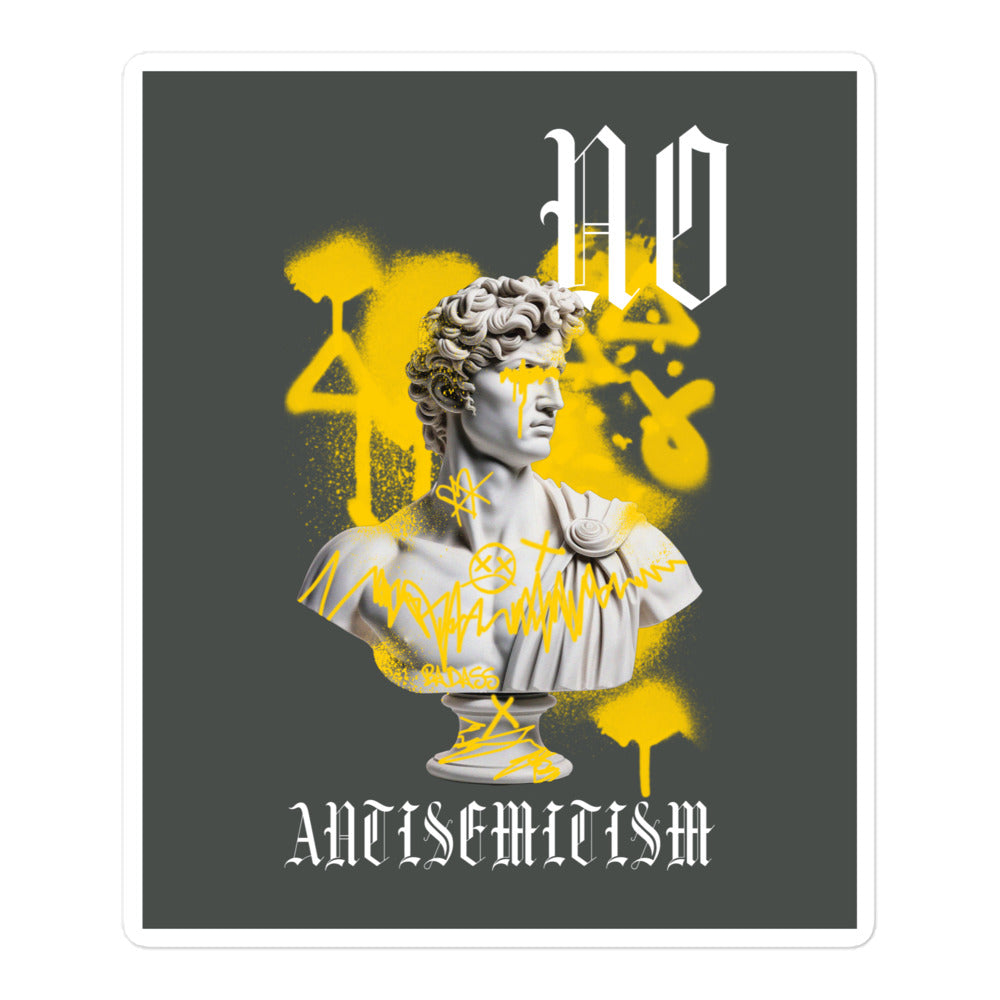 Graffiti Statue Anthem | No Antisemitism | Kiss Cut Sticker Jouparty