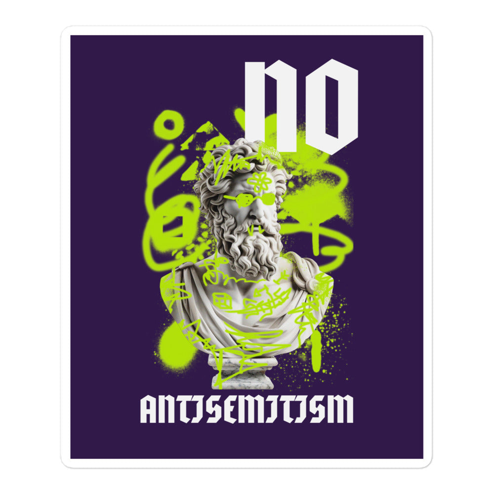 Graffiti Statue Anthem | No Antisemitism | Kiss Cut Sticker Jouparty
