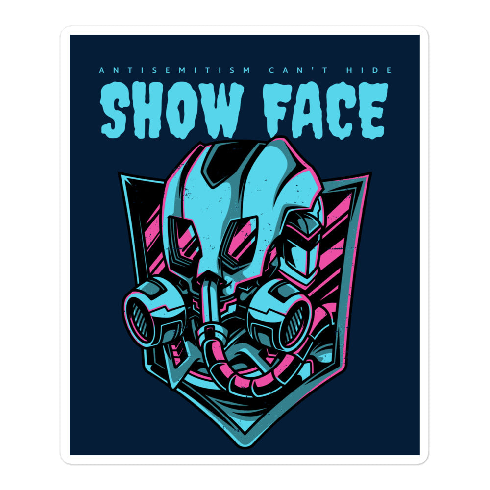 Show Face | Antisemitism Can't Hide | Kiss Cut Sticker Jouparty