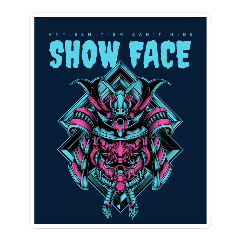 Show Face | Antisemitism Can't Hide | Kiss Cut Sticker Jouparty