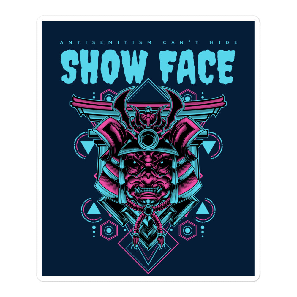 Show Face | Antisemitism Can't Hide | Kiss Cut Sticker Jouparty