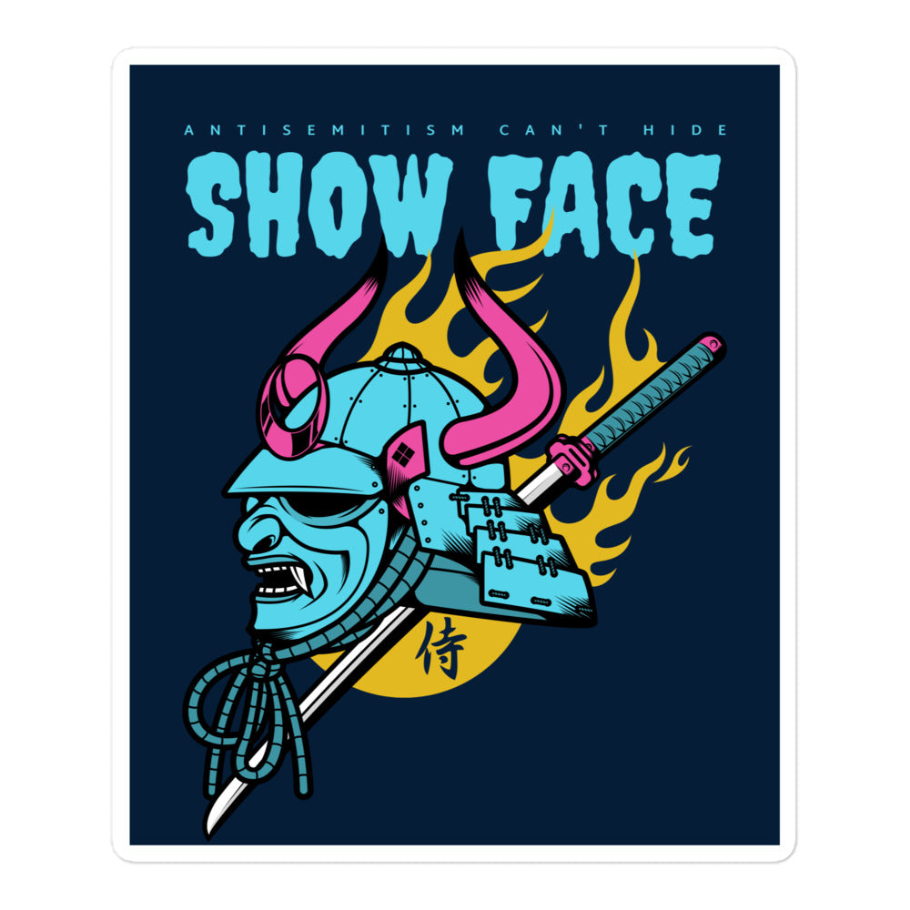 Show Face | Antisemitism Can't Hide | Kiss Cut Sticker Jouparty