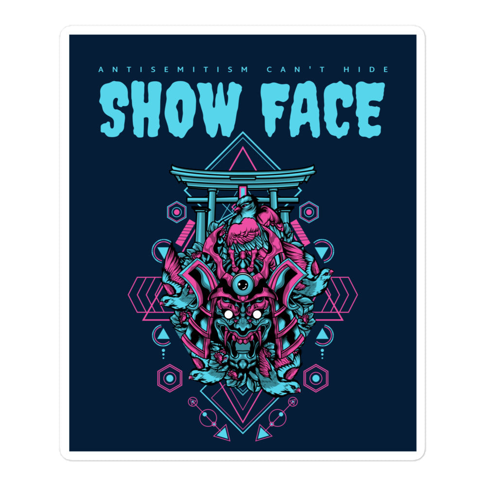 Show Face | Antisemitism Can't Hide | Kiss Cut Sticker Jouparty