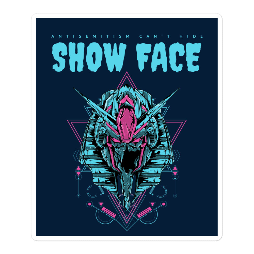 Show Face | Antisemitism Can't Hide | Kiss Cut Sticker Jouparty