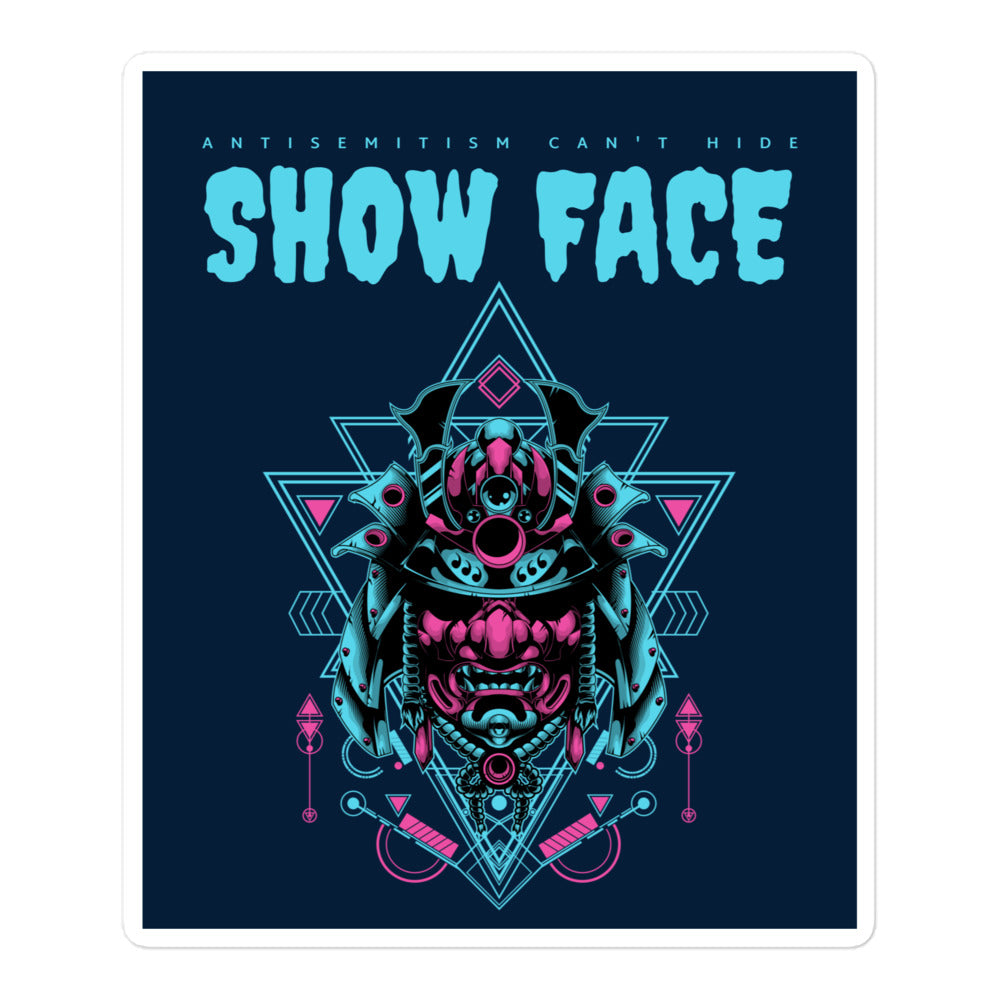 Show Face | Antisemitism Can't Hide | Kiss Cut Sticker Jouparty