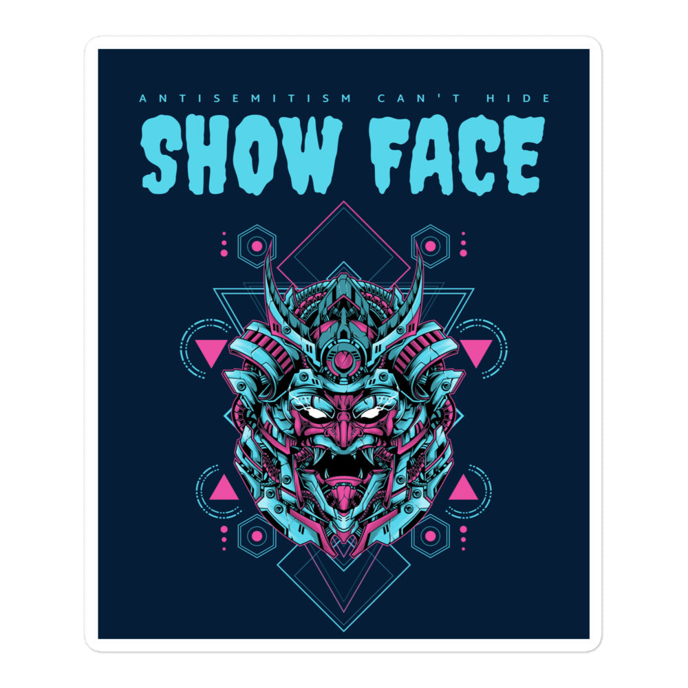 Show Face | Antisemitism Can't Hide | Kiss Cut Sticker Jouparty