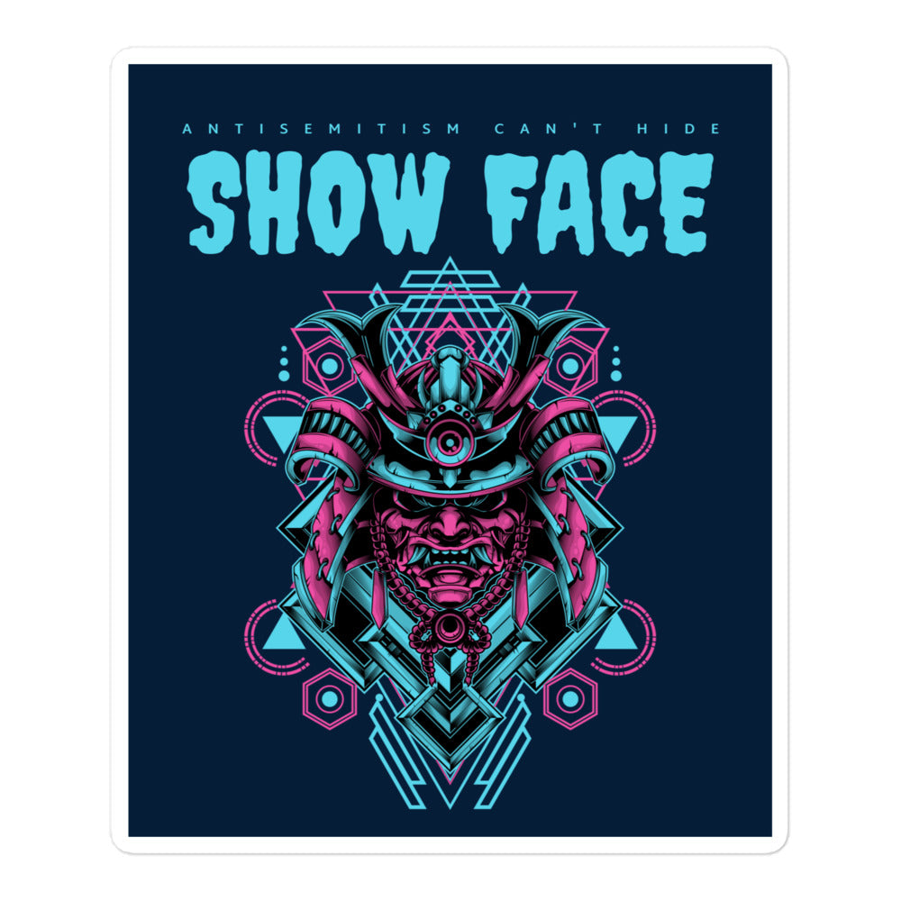 Show Face | Antisemitism Can't Hide | Kiss Cut Sticker Jouparty