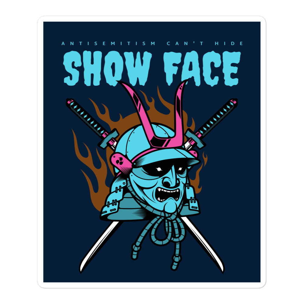 Show Face | Antisemitism Can't Hide | Kiss Cut Sticker Jouparty