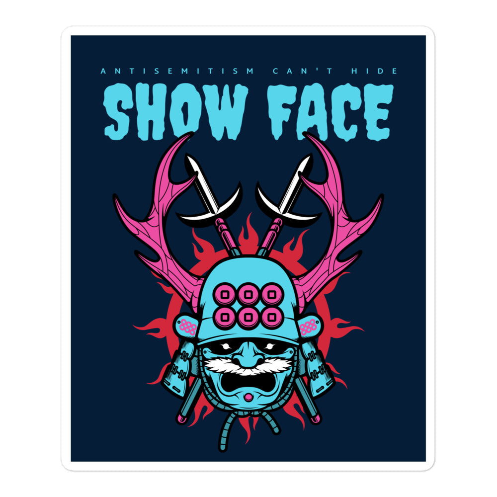 Show Face | Antisemitism Can't Hide | Kiss Cut Sticker Jouparty