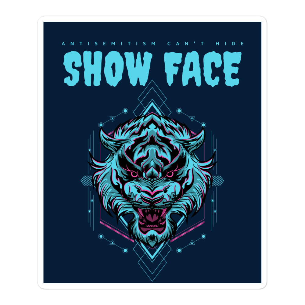 Show Face | Antisemitism Can't Hide | Kiss Cut Sticker Jouparty