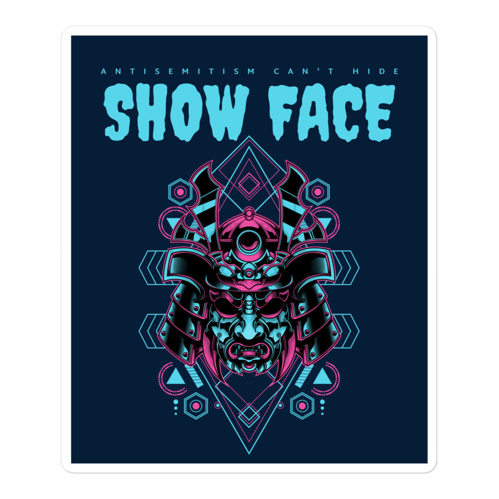 Show Face | Antisemitism Can't Hide | Kiss Cut Sticker Jouparty