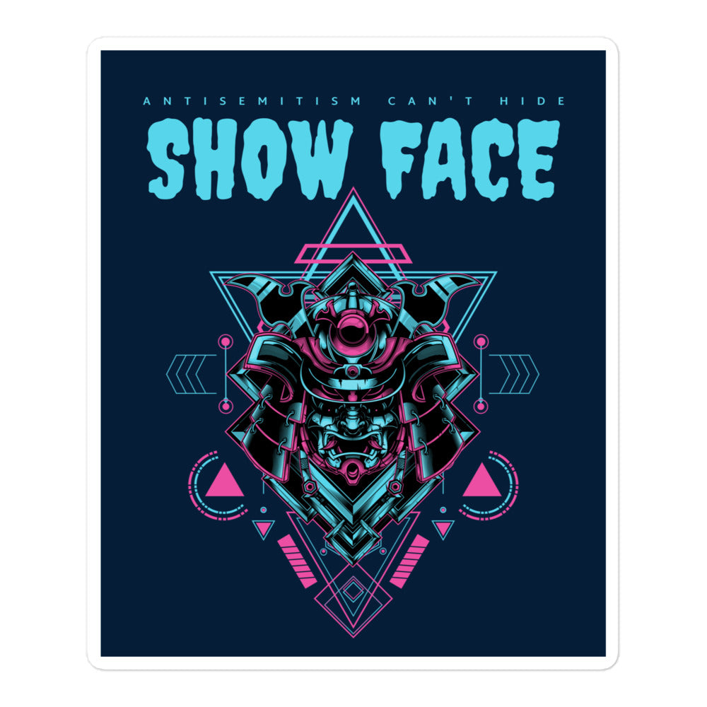 Show Face | Antisemitism Can't Hide | Kiss Cut Sticker Jouparty
