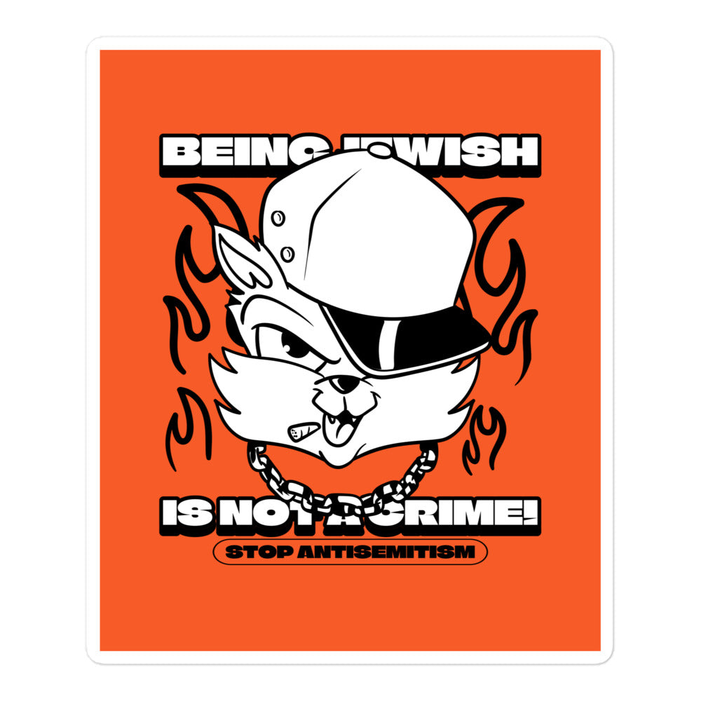 Streetart Graffiti Cartoon | Antisemitism | Kiss Cut Sticker