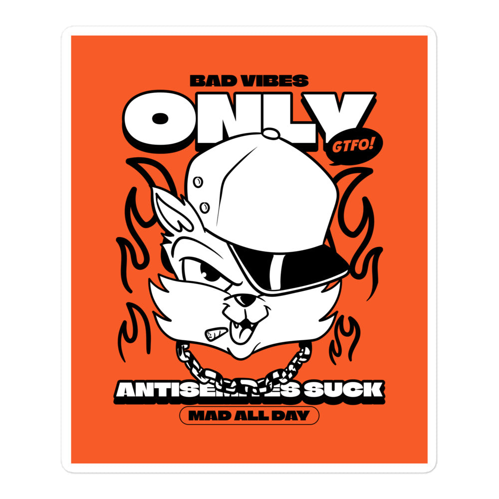 Streetart Graffiti Cartoon | Antisemitism | Kiss Cut Sticker Jouparty