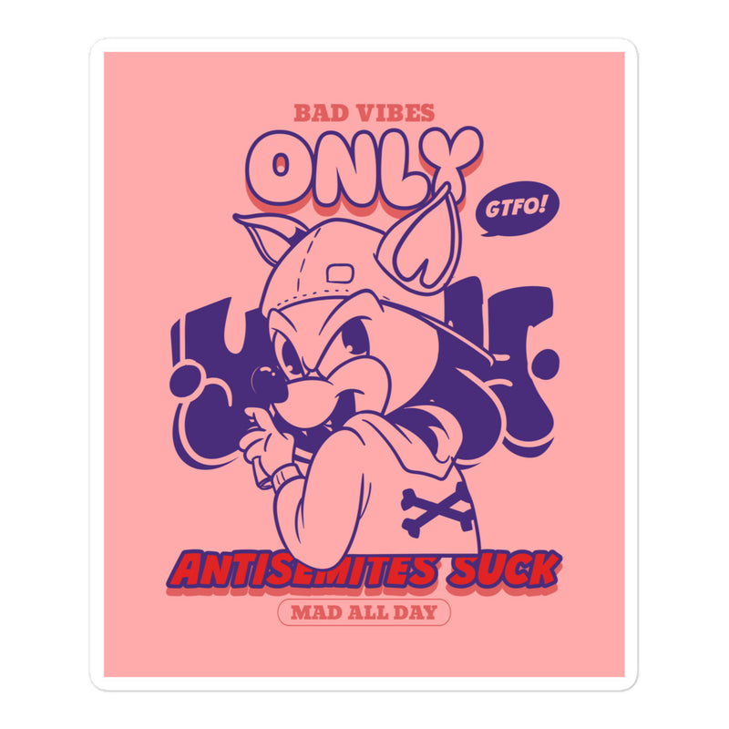 Streetart Graffiti Cartoon | Antisemitism | Kiss Cut Sticker