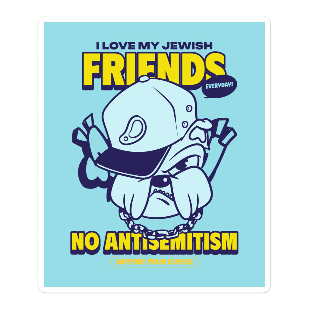 Streetart Graffiti Cartoon | Antisemitism | Kiss Cut Sticker Jouparty