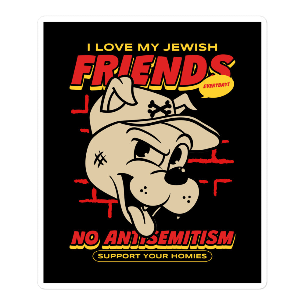 Streetart Graffiti Cartoon | Antisemitism | Kiss Cut Sticker Jouparty