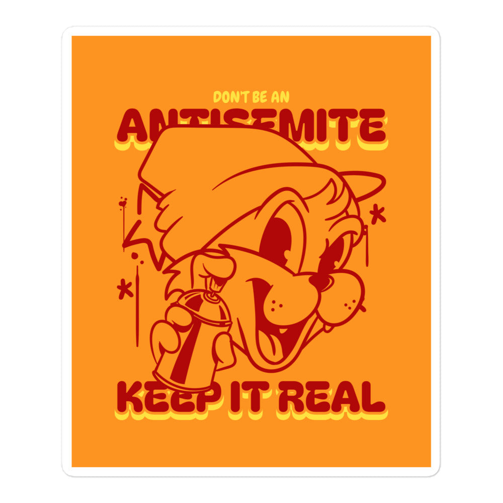 Streetart Graffiti Cartoon | Antisemitism | Kiss Cut Sticker Jouparty