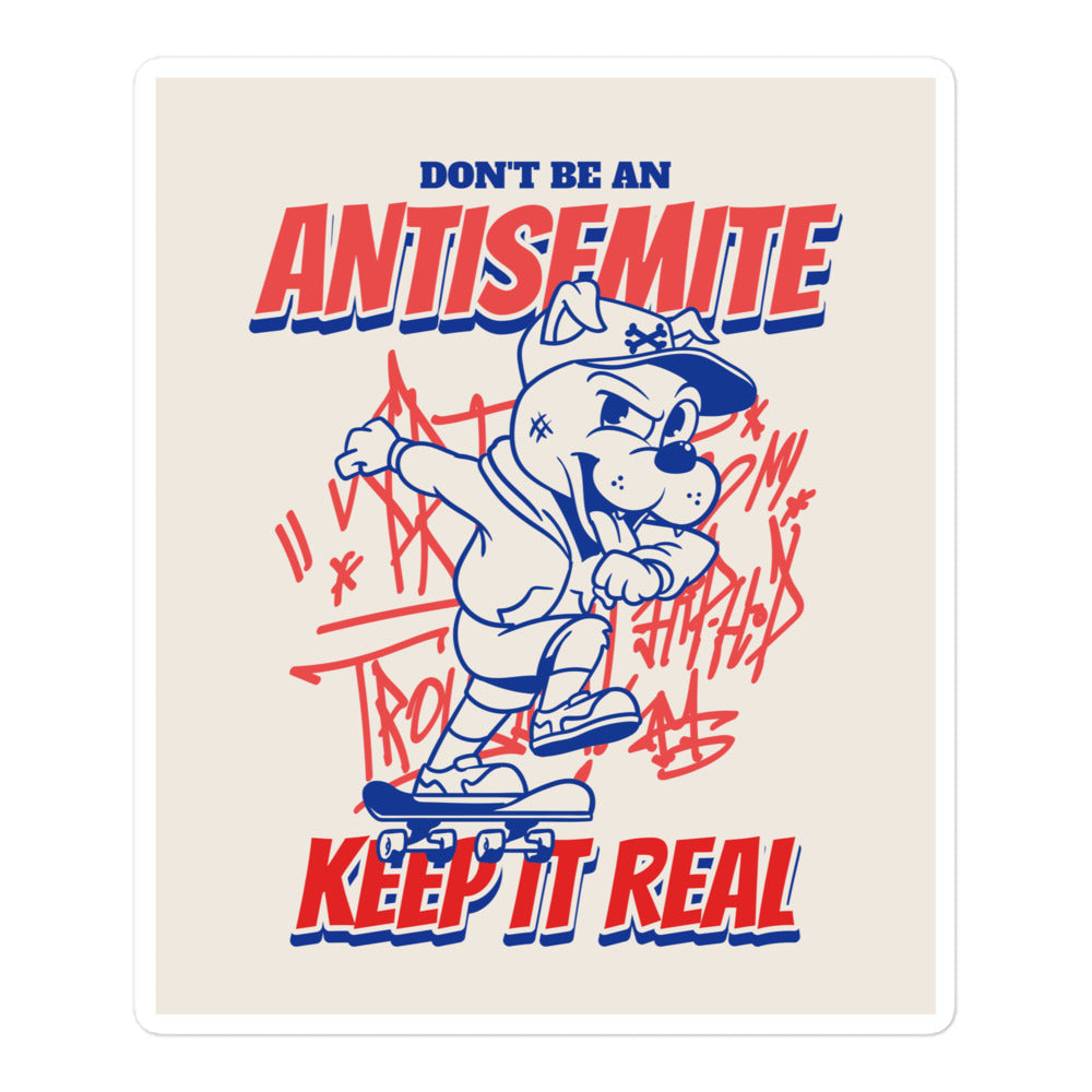 Streetart Graffiti Cartoon | Antisemitism | Kiss Cut Sticker Jouparty