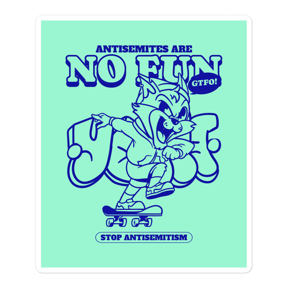 Streetart Graffiti Cartoon | Antisemitism | Kiss Cut Sticker Jouparty