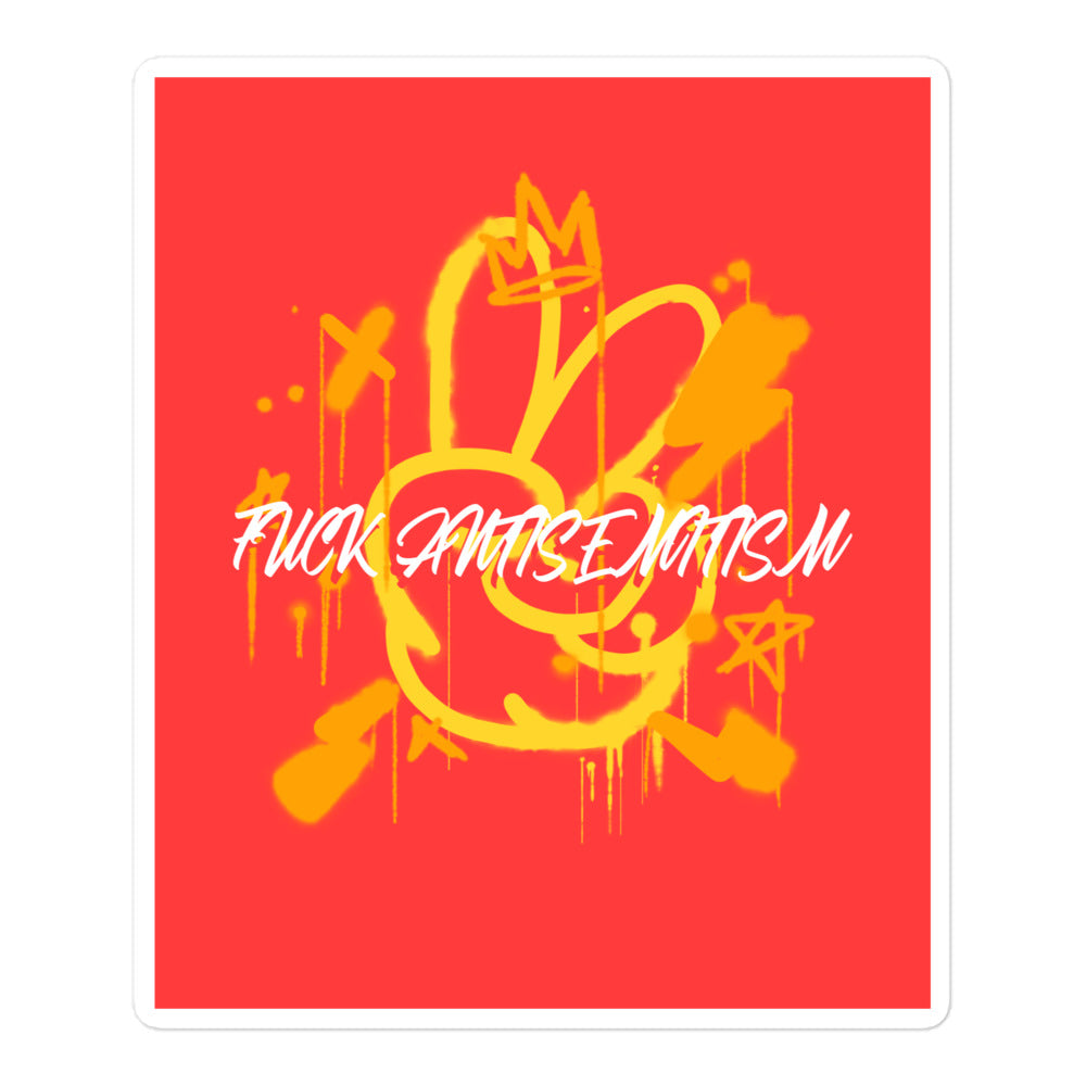 Fuck Antisemitism Graffiti | Kiss Cut Sticker Jouparty
