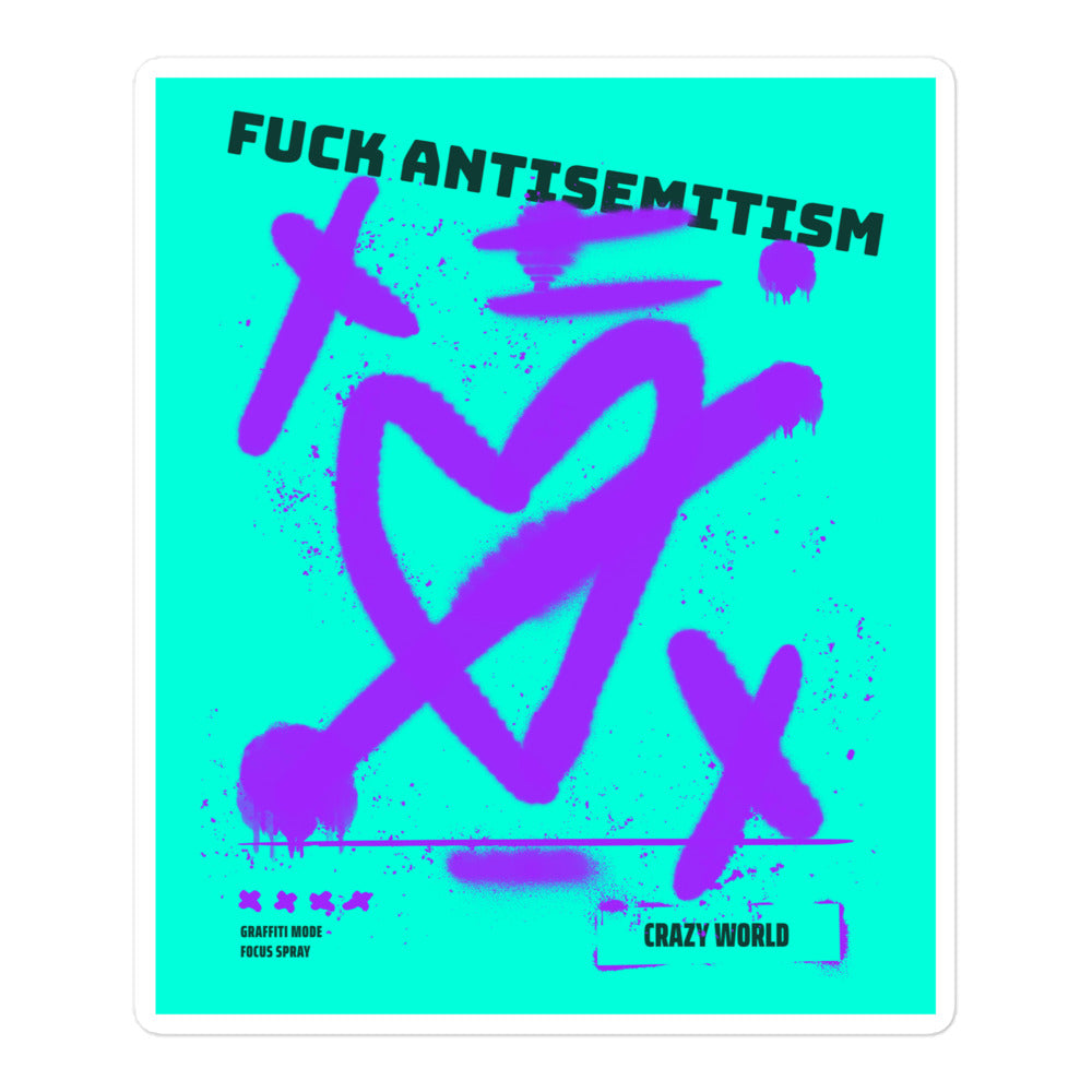 Fuck Antisemitism Graffiti | Kiss Cut Sticker