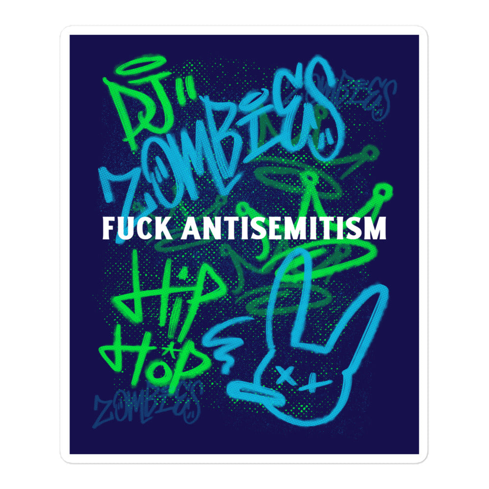 Fuck Antisemitism Graffiti | Kiss Cut Sticker Jouparty