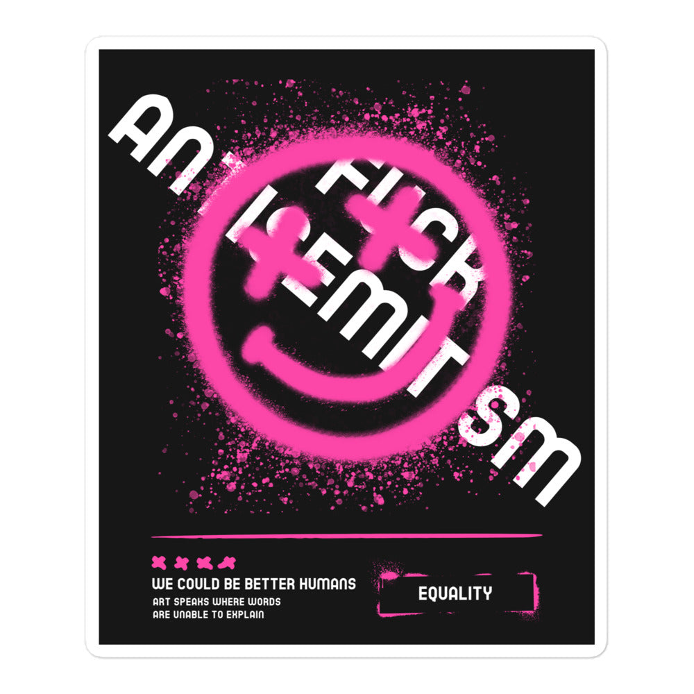 Fuck Antisemitism Graffiti | Kiss Cut Sticker Jouparty
