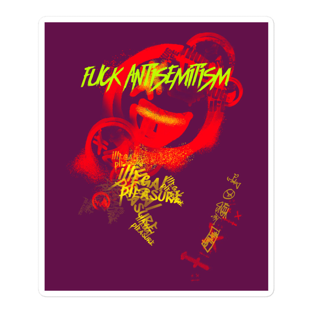 Fuck Antisemitism Graffiti | Kiss Cut Sticker