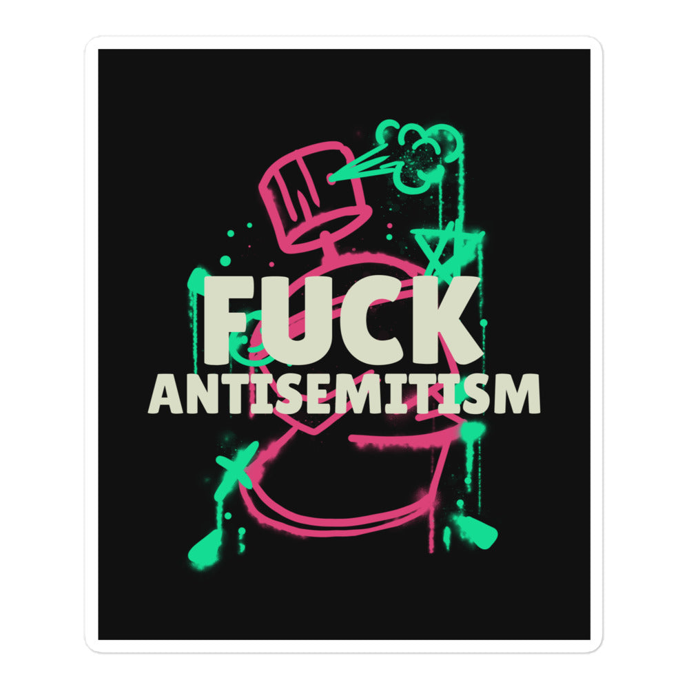 Fuck Antisemitism Graffiti | Kiss Cut Sticker Jouparty