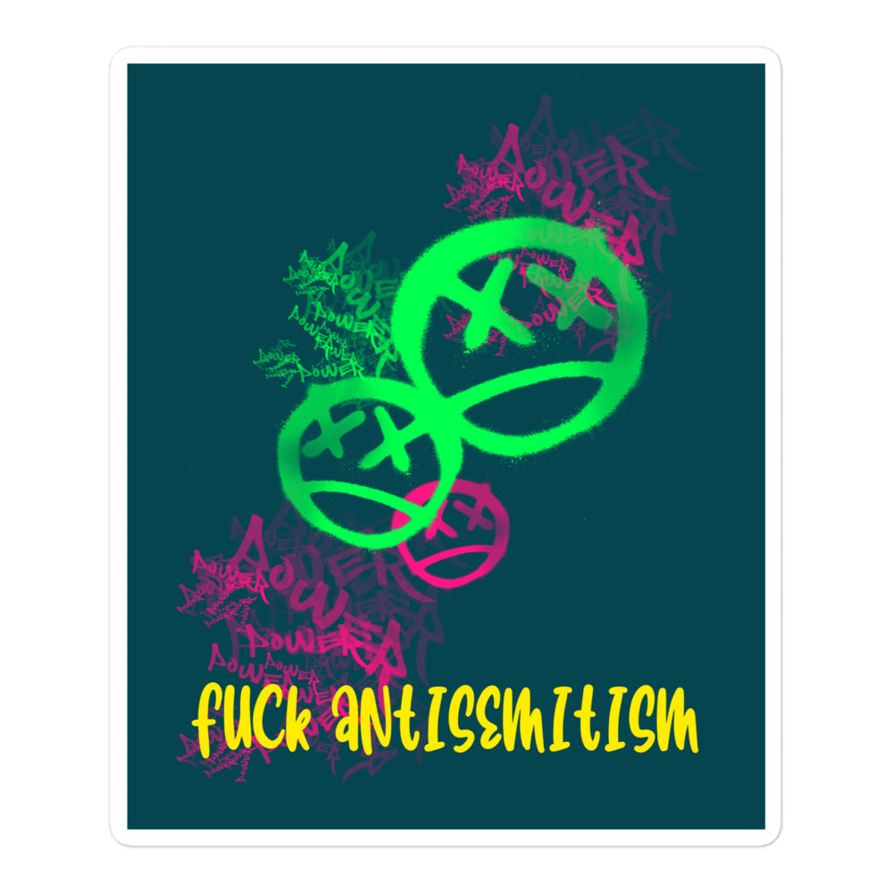 Fuck Antisemitism Graffiti | Kiss Cut Sticker Jouparty