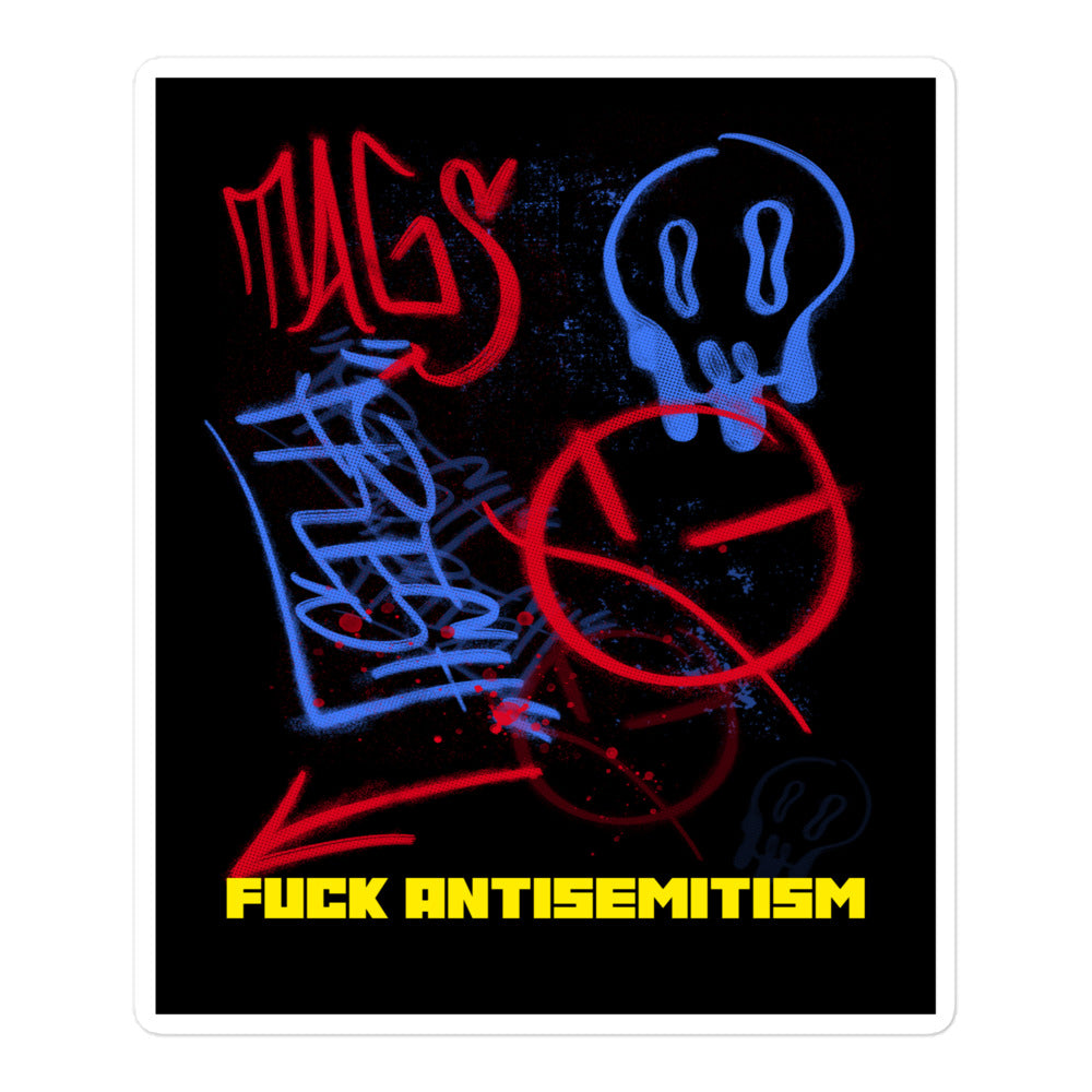 Fuck Antisemitism Graffiti | Kiss Cut Sticker Jouparty