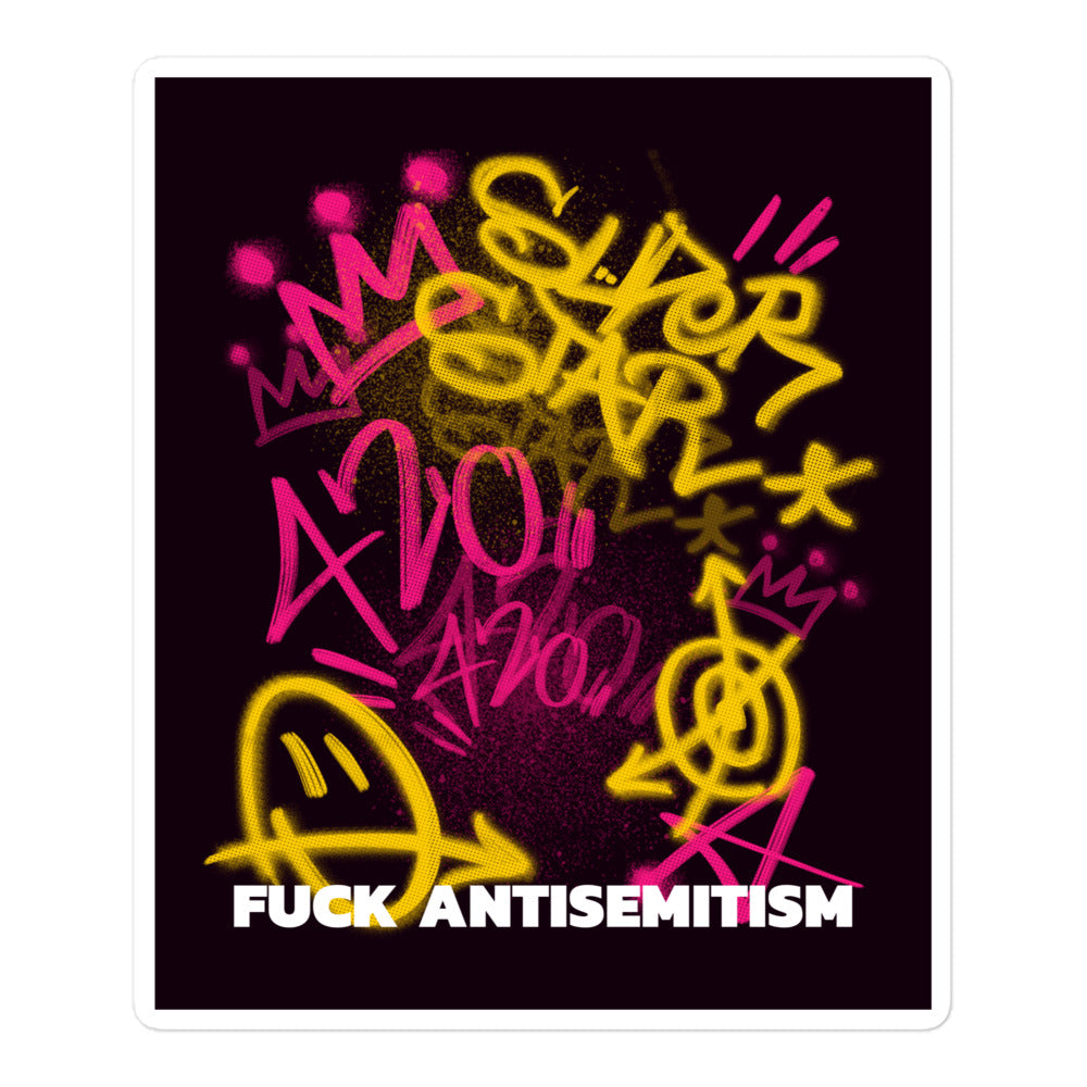 Fuck Antisemitism Graffiti | Kiss Cut Sticker Jouparty