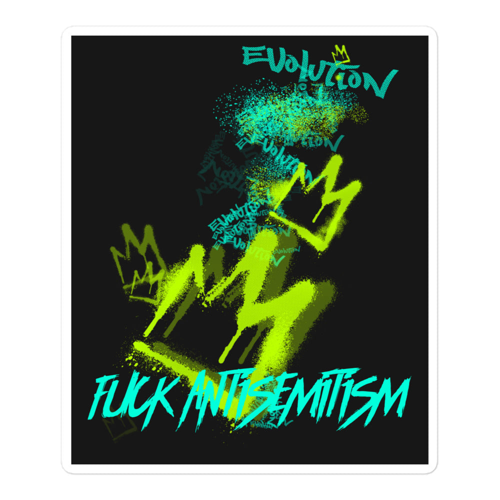 Fuck Antisemitism Graffiti | Kiss Cut Sticker Jouparty